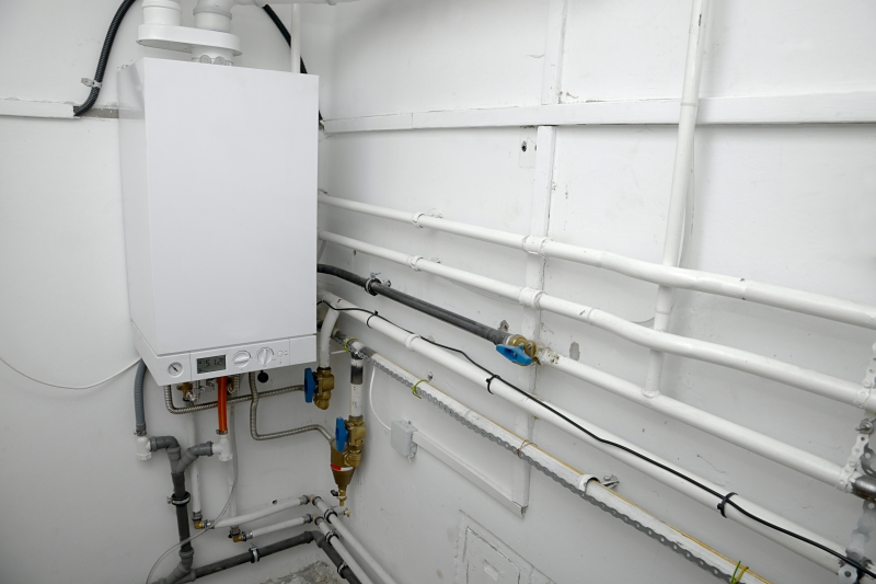 Central heating system being power flushed in Paddington